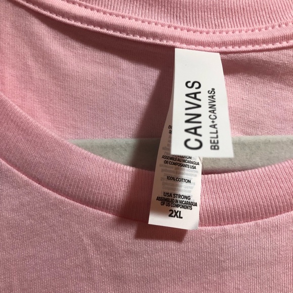 Bella Canvas T-Shirt Pink Leopard Love Tee 2X NWOT - Picture 4 of 5